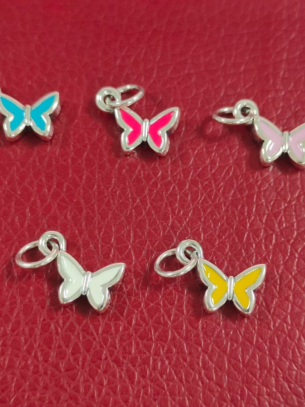 James Avery Enamel Mini Butterfly Charm Sterling Silver Pendant with box